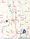 Map of Wolverine, MI,  and surrounding area